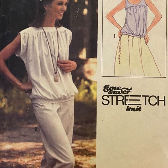 Simplicity 8890 Pattern Top Miss 14 Vintage Knit Stretch Chic Longline Dressy - Picture 1 of 6